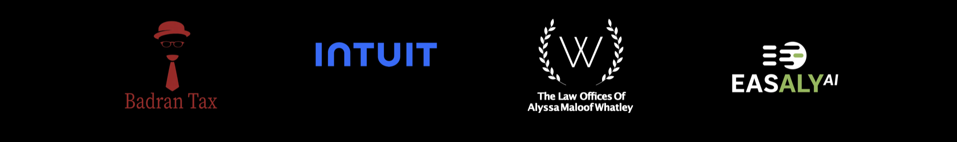Trusted by Badran Tax, Intuit, The Law Offices of Alyssa Maloof Whatley, and Easaly AI